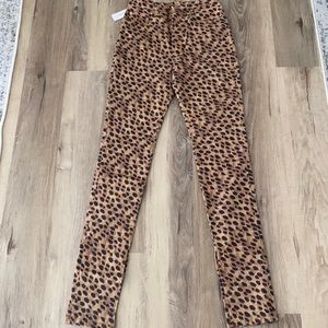 WeWoreWhat Skinny Cheetah Print Jeans